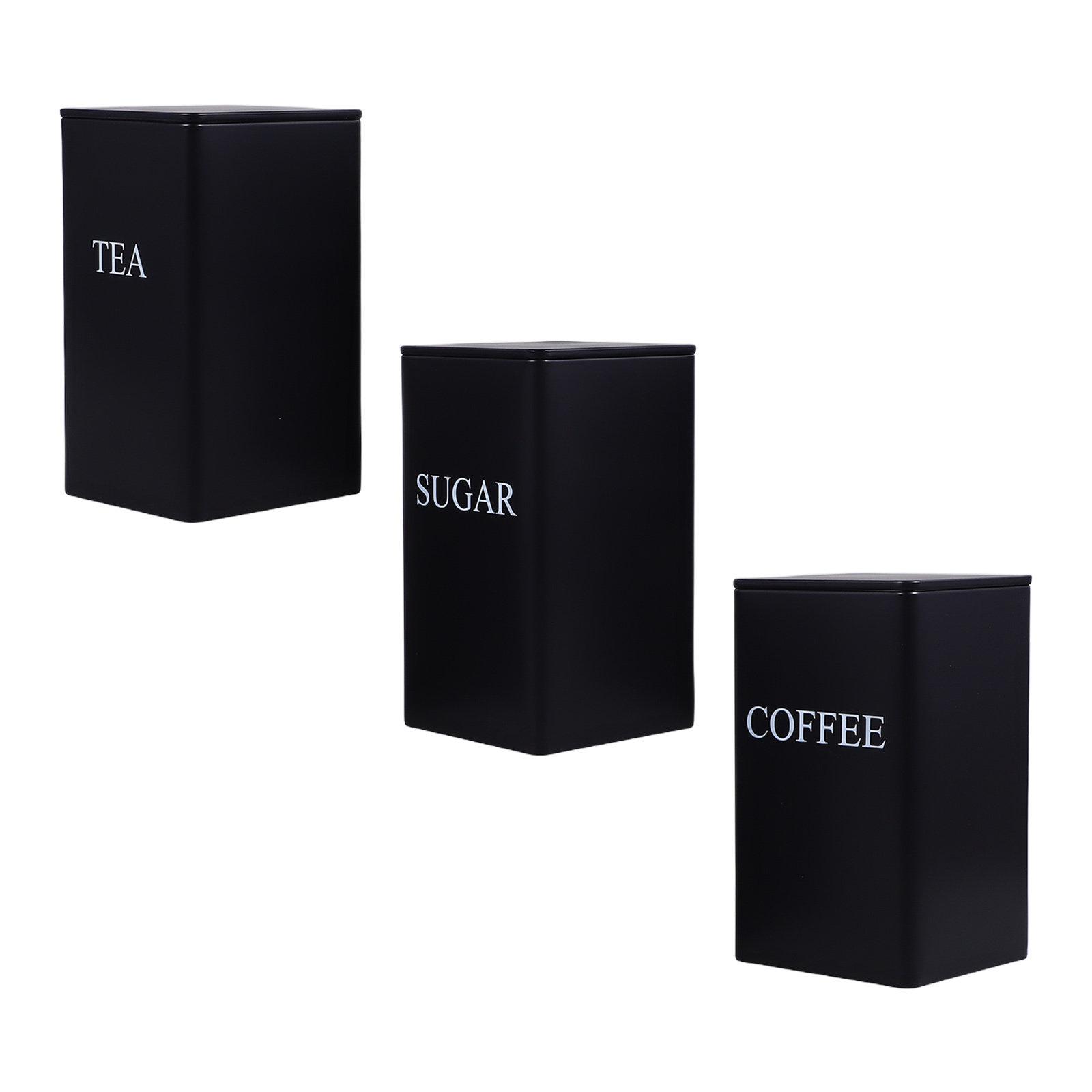 Coffee Tea Sugar - Lot de 3 boîtes de rangement