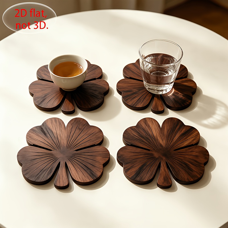 Coffee Tea And Sugar Set - 4 pièces de sous-verres plats en
